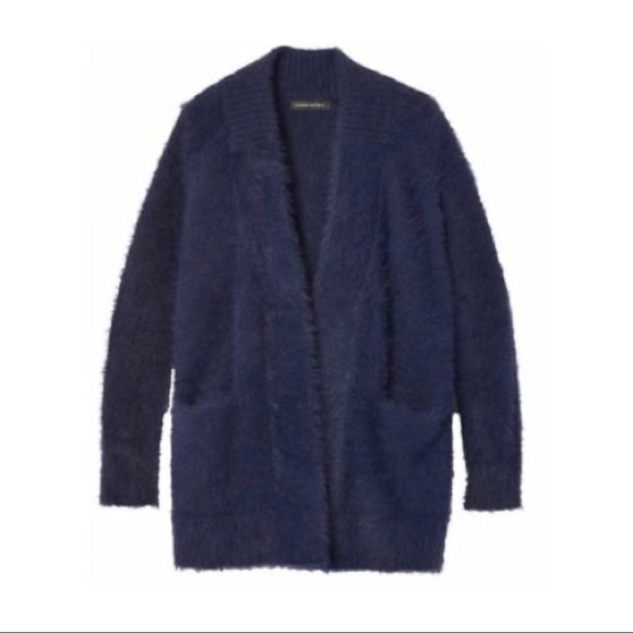 Banana Republic Navy Eyelash Fuzzy Long 